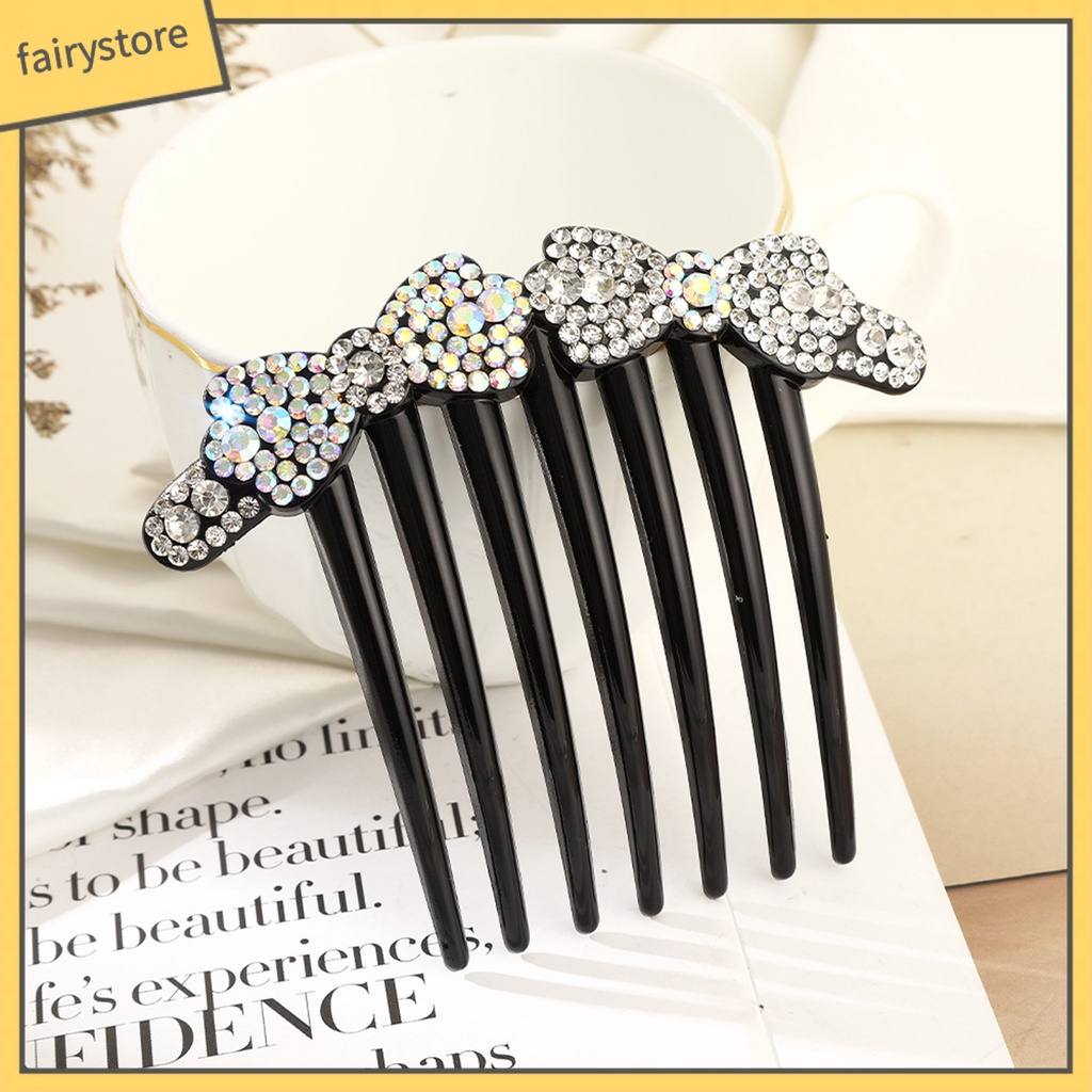 Lược Cài Tóc Đính Đá Chống Trượt Phong Cách Hàn Quốc Cho Cô Dâu