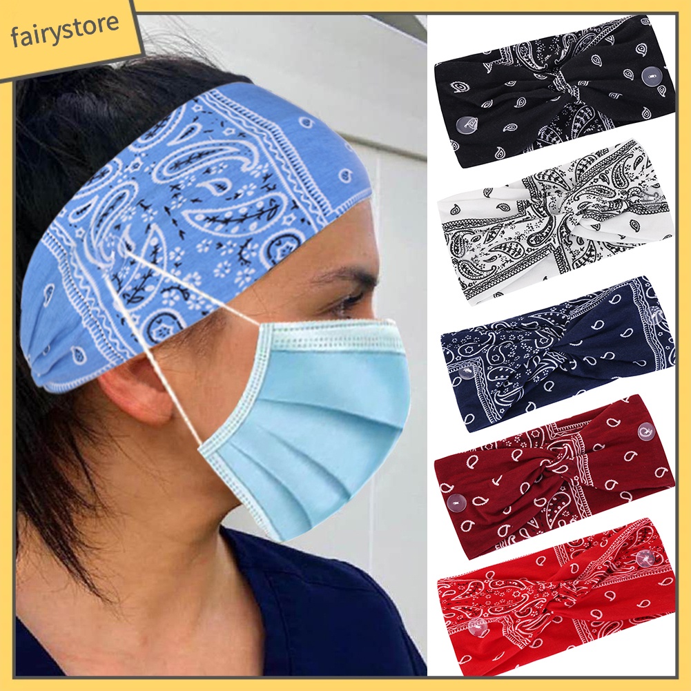 Băng Đô Cài Tóc Co Giãn In Họa Tiết Hoa Xinh Xắn Thời Trang Cho Nữ