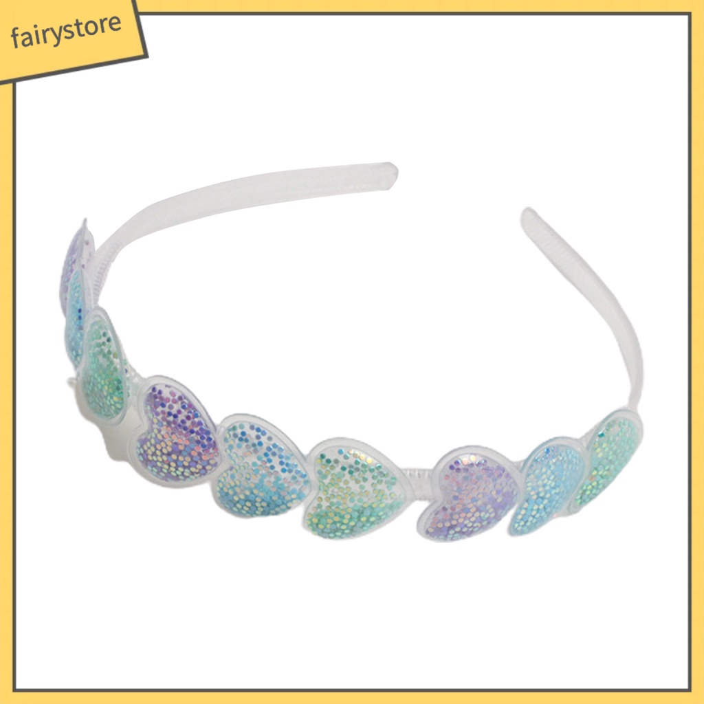 Cài Tóc Hình Trái Tim Trong Suốt Đính Kim Sa Lấp Lánh Dễ Thương Cho Nữ