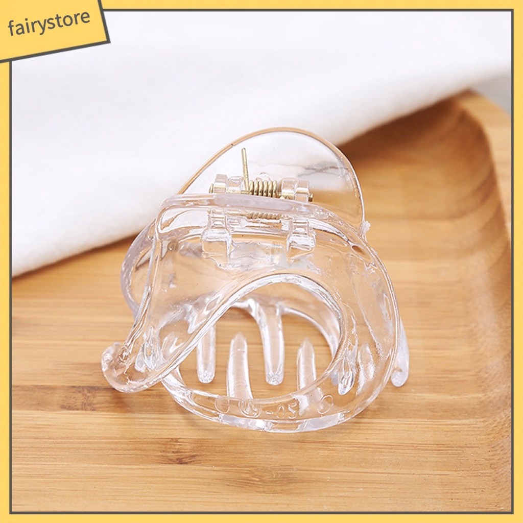 Kẹp Tóc Càng Cua Lớn Bằng Nhựa Trong Suốt Co Giãn Chống Trượt