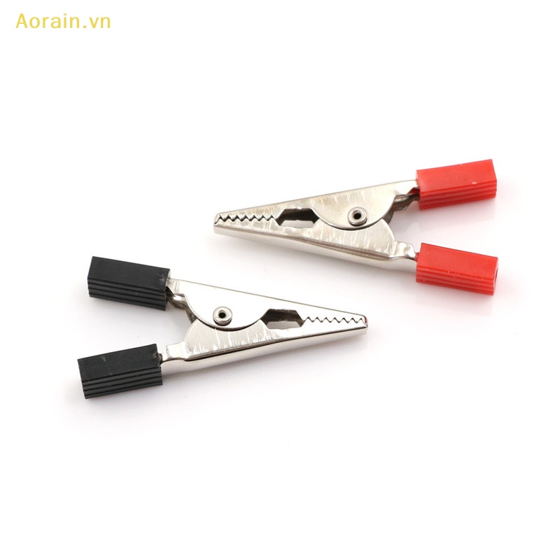 Set 5 Kẹp Cá Sấu Thử Điện 50mm Tay Cầm Nhựa Bền Kèm Ốc Vít .