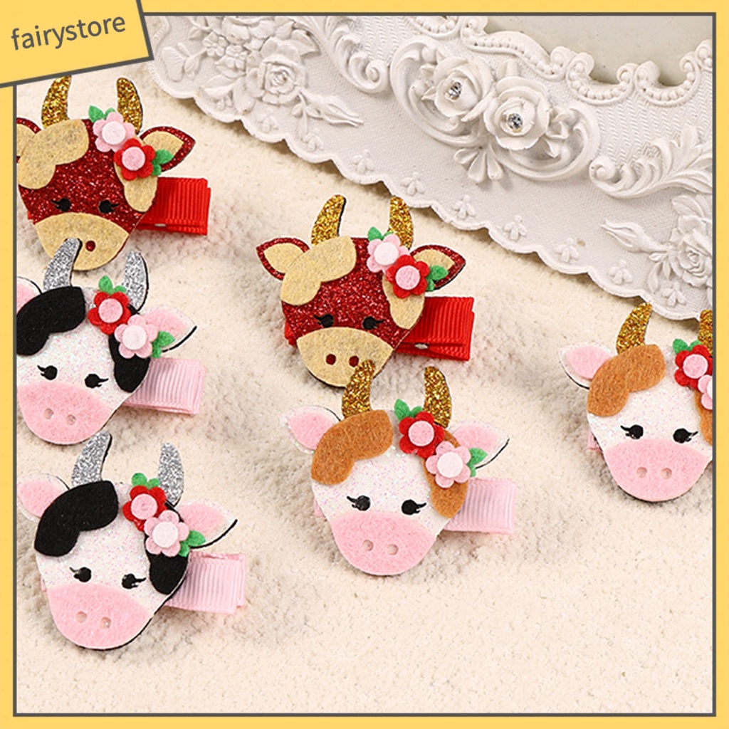 1 Cặp Kẹp Tóc Hoạt Hình Xinh Xắn Cho Bé Gái