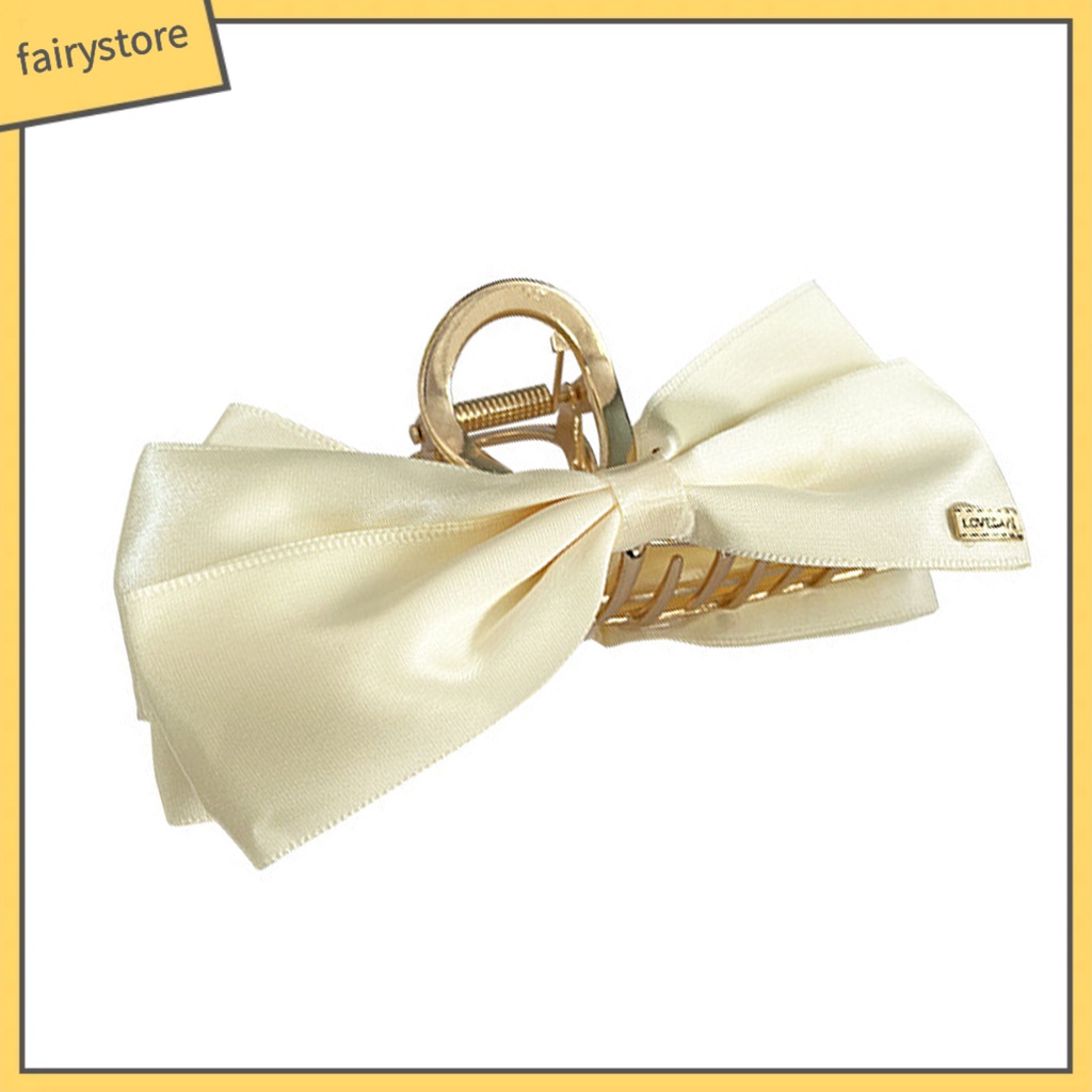 Kẹp Tóc Nơ Bằng Hợp Kim Mạ Vàng Chống Trượt Chống Mòn Kích Thước Lớn Thời Trang Mùa Hè Cho Nữ