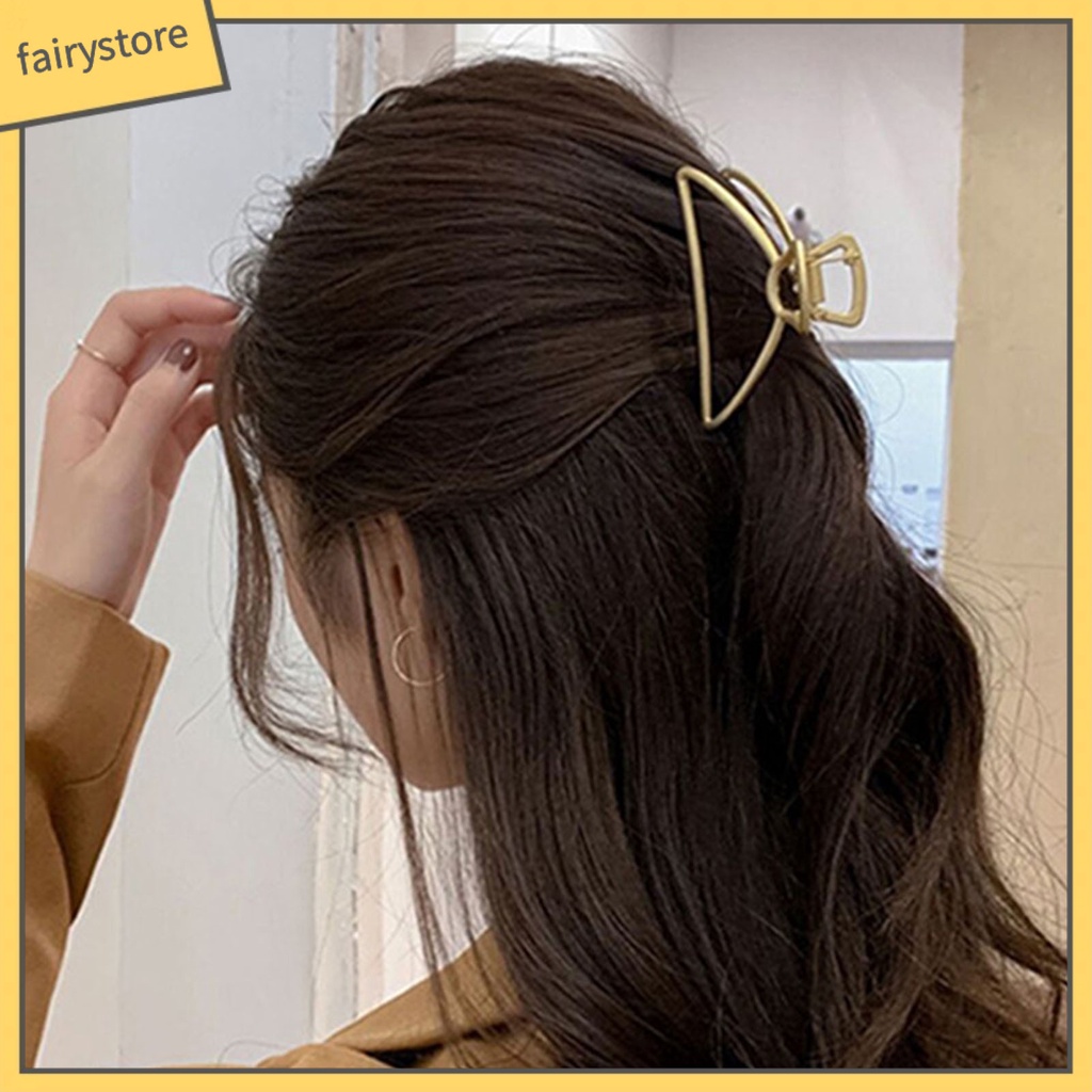 Kẹp Tóc Hình Vỏ Sò Màu Vàng Thời Trang Đơn Giản