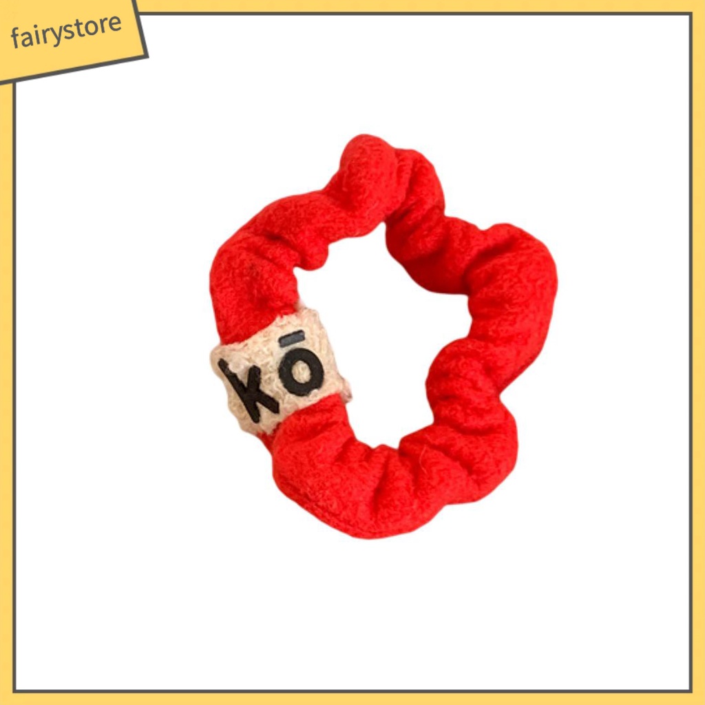 Bộ 1 / 2 Dây Cột Tóc Mềm Co Giãn Chống Trượt Hình Thỏ Hoạt Hình Cho Nữ