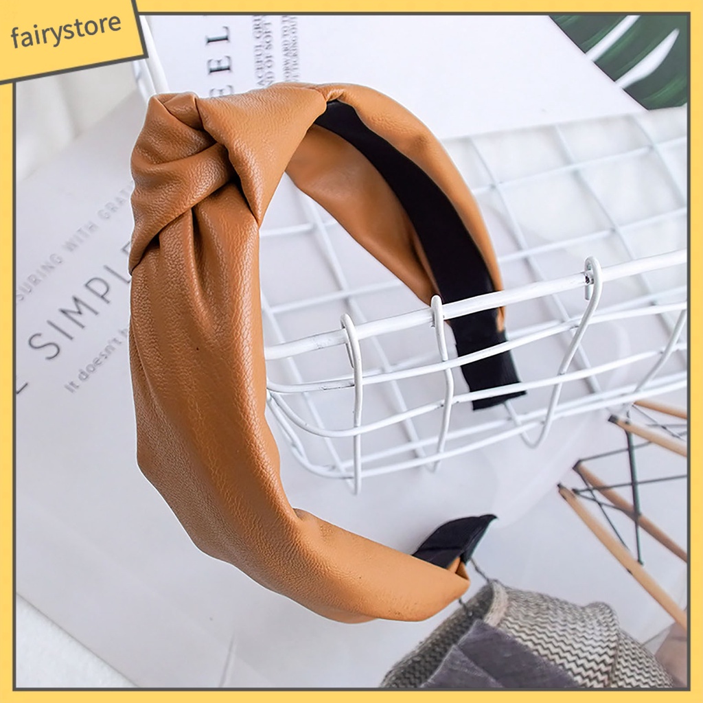 Băng Đô Cài Tóc Thắt Nút Màu Sắc Tinh Khiết Thanh Lịch Cho Học Sinh