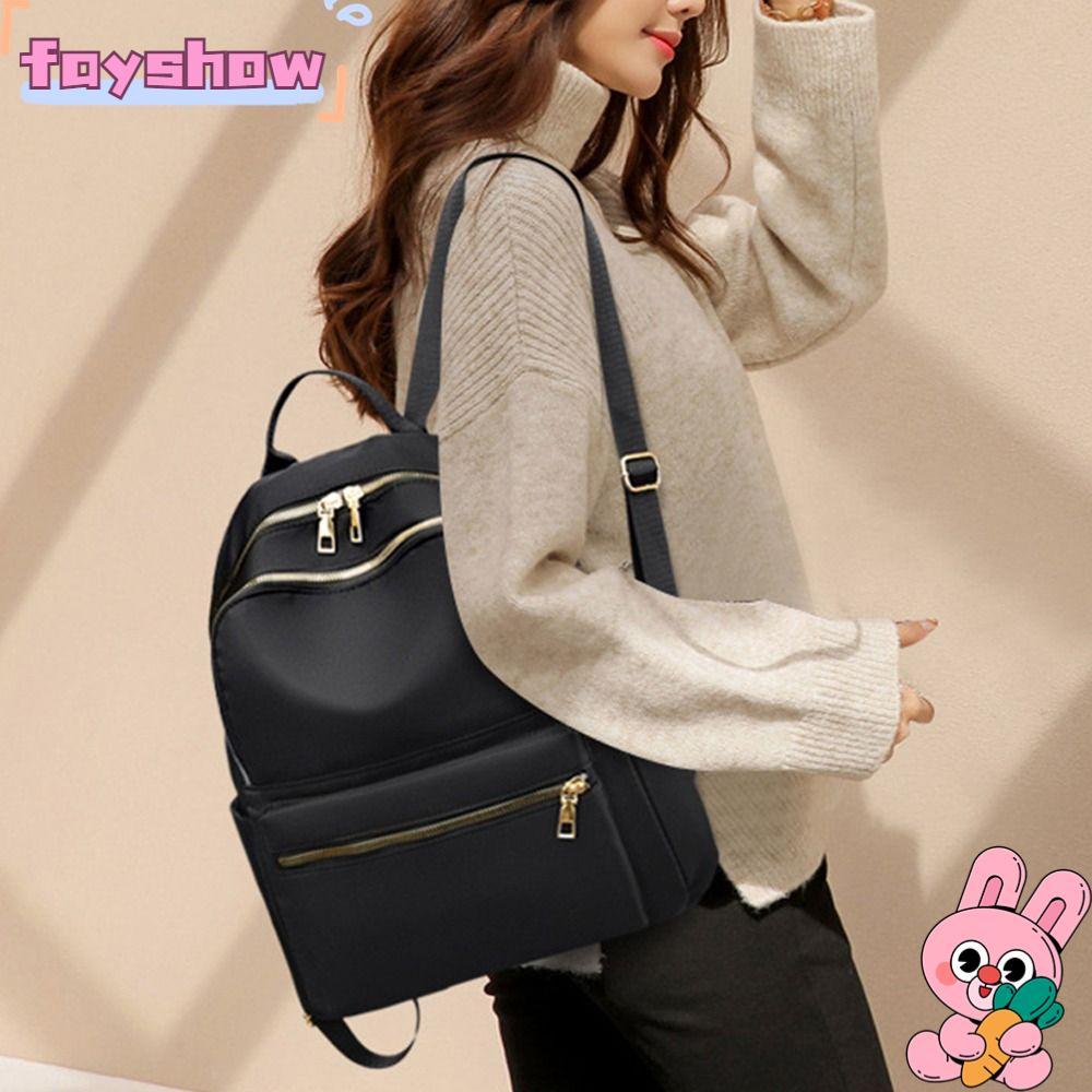 Ba Lô Đi Học Mềm Mại Phối Khóa Kéo Xinh Xắn Dành Cho Nữ