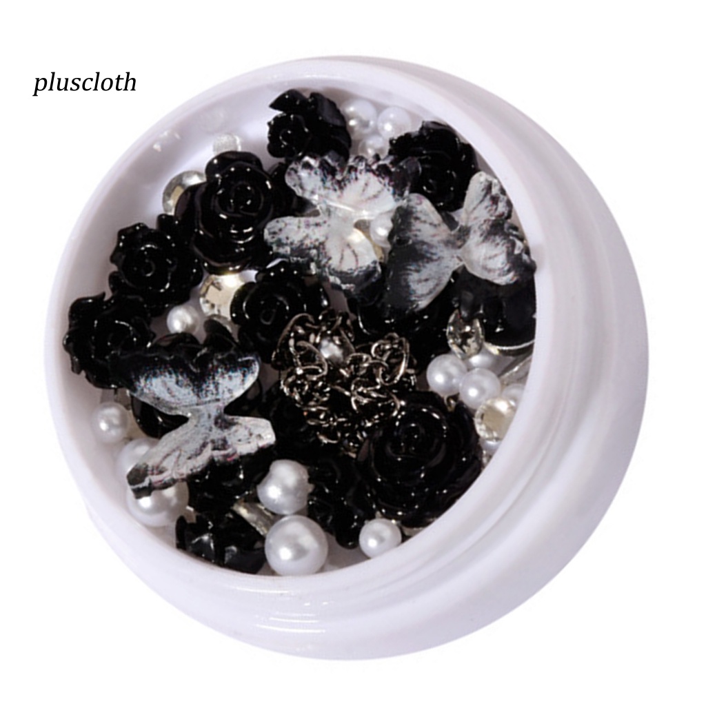 1 Hộp Nhãn Dán Trang Trí Móng Tay Nghệ Thuật Hình Hoa Trà 3D Thân Thiện Với Môi Trường