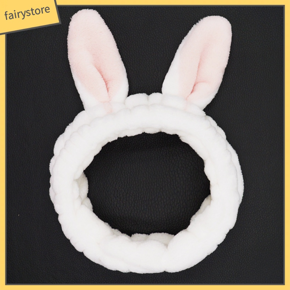 Băng Đô Tai Thỏ Dễ Thương Dùng Rửa Mặt / Trang Điểm Cho Nữ