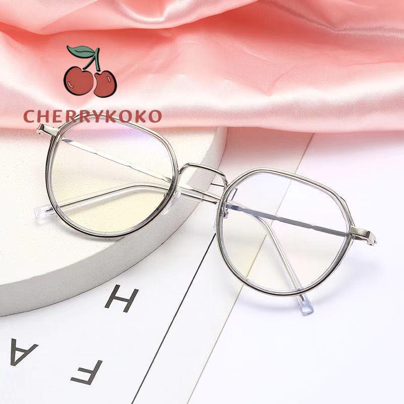 🍒🍒CHERRYKOKO Mắt kính gọng kim loại chống ánh sáng xanh thời trang dành cho nữ
