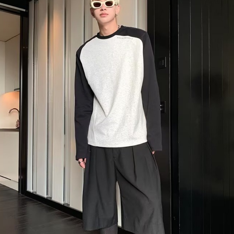 Áo Thun Ngắn Tay Phối Màu Sắc Tương Phản Thời Trang Cho Nữ