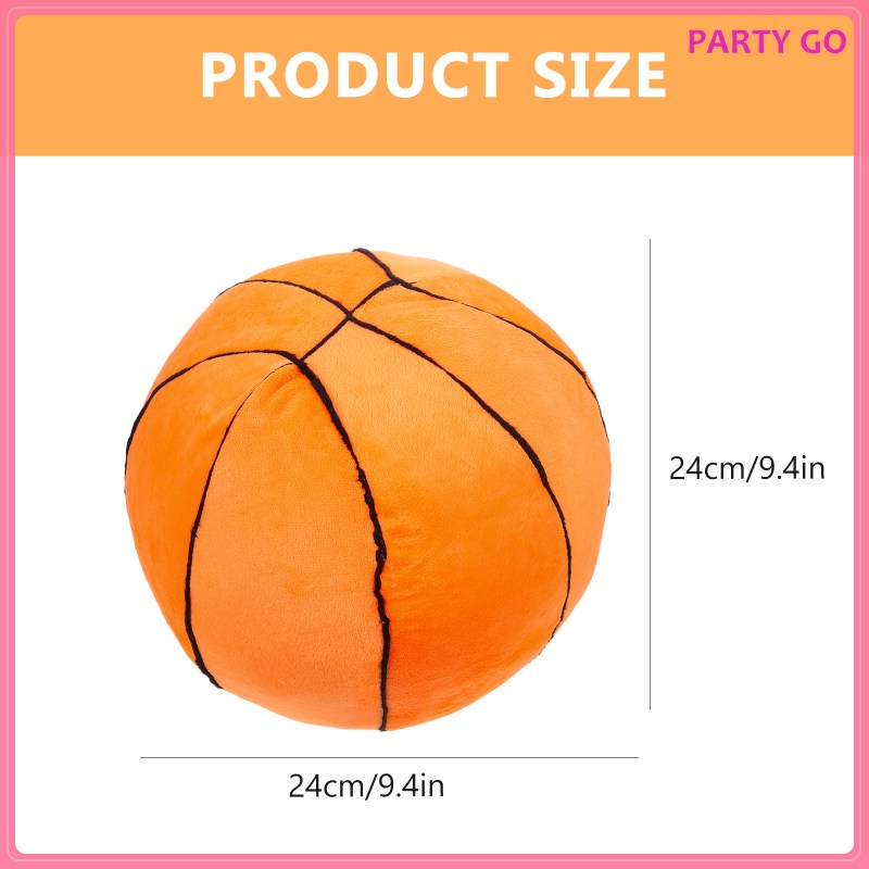 Gối Nhồi Bông Pp Hình Quả Bóng Rổ Trang Trí Phòng Bé 24x24x24cm