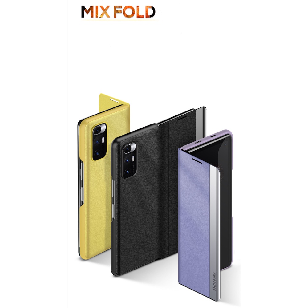 Bao Da PU Điện Thoại Nắp Lật Hít Nam Châm Tự Động Bật / Tắt Màn Hình Cho XiaoMi Mix Fold 2021