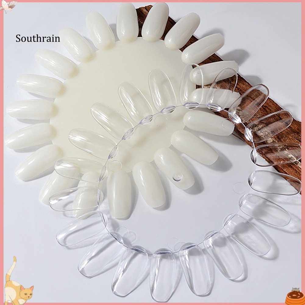 Khay Tròn 20 Màu Trưng Bày Móng Tay Giả Bằng Nhựa Acrylic