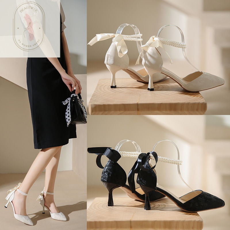 Giày Cao Gót Mũi Nhọn Phong Cách Thời Trang Mùa Hè Mới 2023