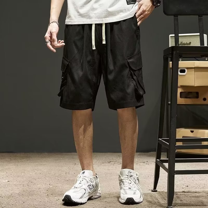 HANLU Hnalu Quần Short Dáng Rộng Phối Túi Thời Trang Công Sở Cao Cấp Cho Nam