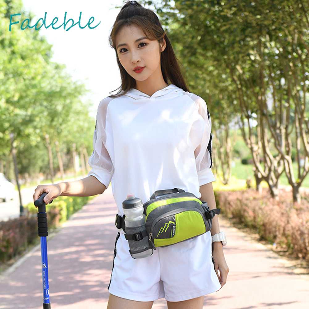Túi Đeo Thắt Lưng Bằng Nylon Gọn Nhẹ Kèm Giá Đỡ Chai Nước Co Giãn Cho Hoạt Động Thể Thao Ngoài Trời
