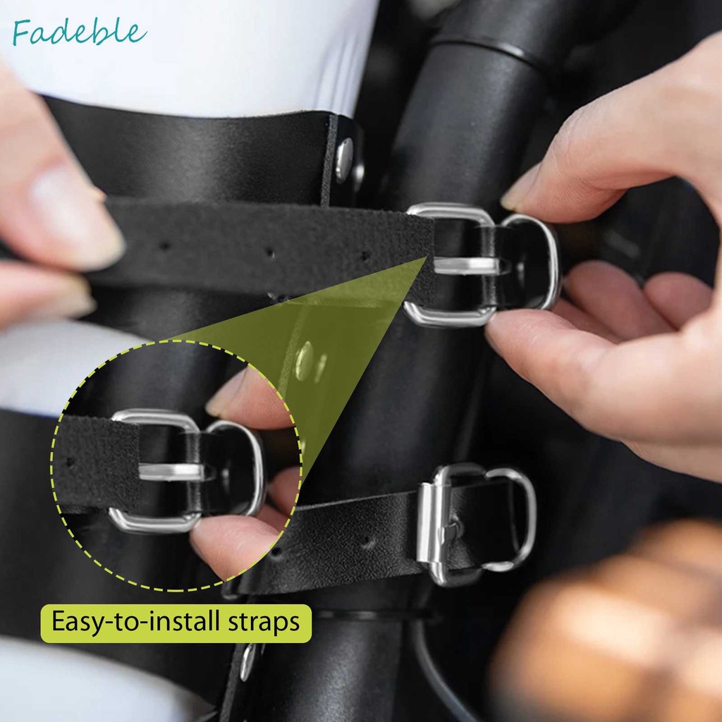 Giá Đỡ Bình Nước Bằng Da PU Hình Đầu Lâu Độc Đáo Trang Trí Xe Đạp