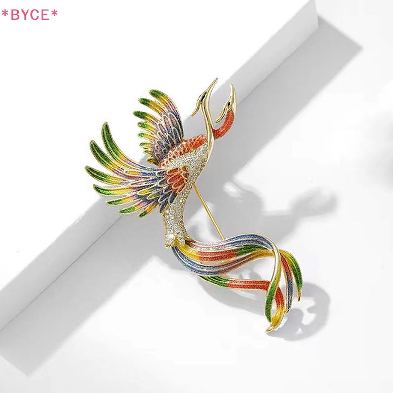 Ghim Cài Áo Hình Chim Phượng Hoàng Tráng Men Phong Cách Vintage Thời Trang Cho Nam Và Nữ Mới