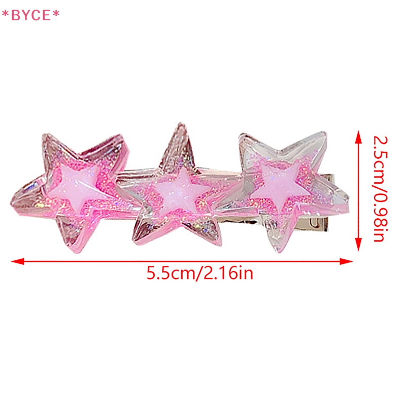 Kẹp Tóc Hình Ngôi Sao Trong Suốt Nhiều Màu Sắc Đính Kim Tuyến Lấp Lánh Thời Trang Cho Nữ Mới