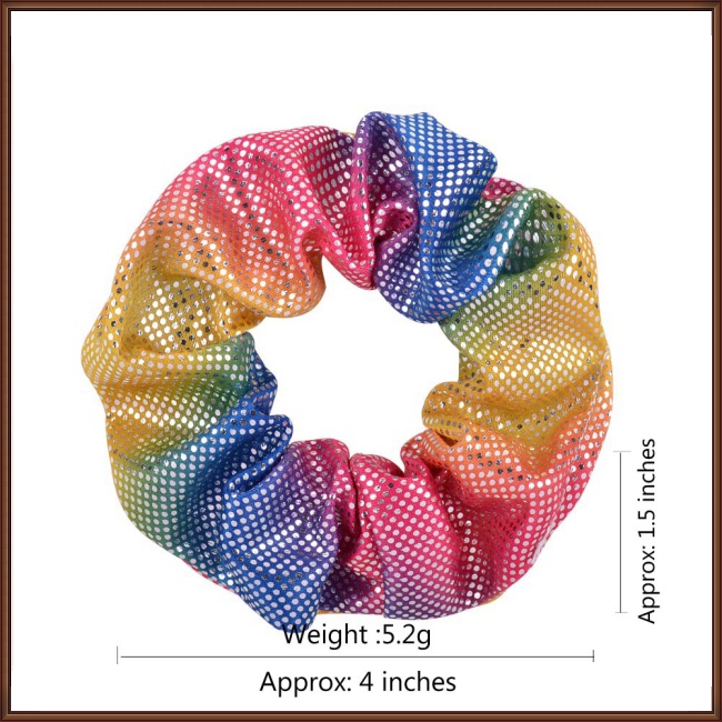 Set 24 Dây Cột Tóc Co Giãn Hai Màu Sắc Gradient Dành Cho Nữ