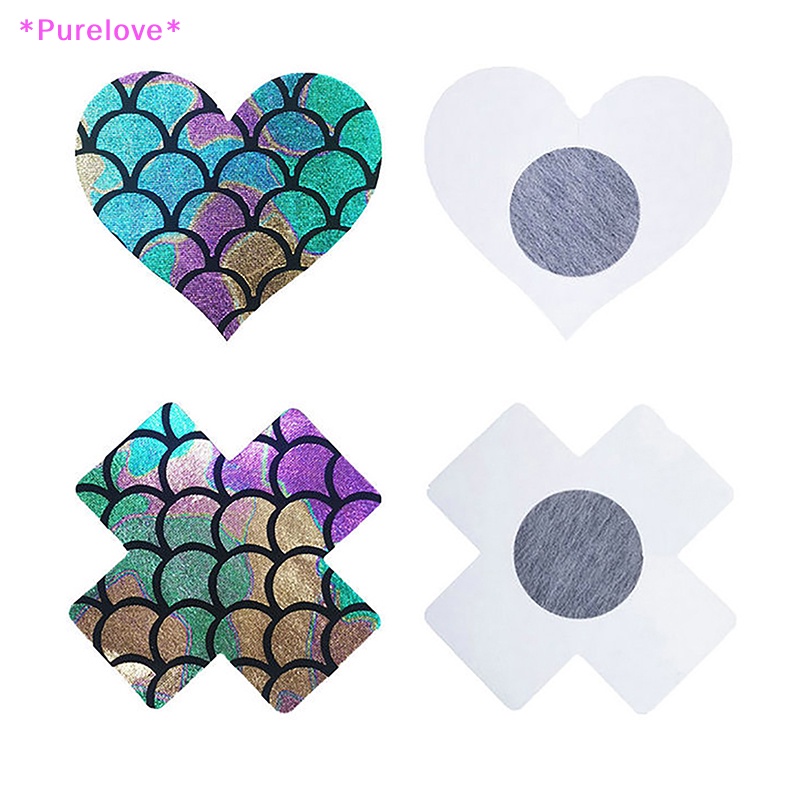 Cặp Miếng Dán Ngực Siêu Mỏng Màu Laser Thoáng Khí 1 Cặp Mới