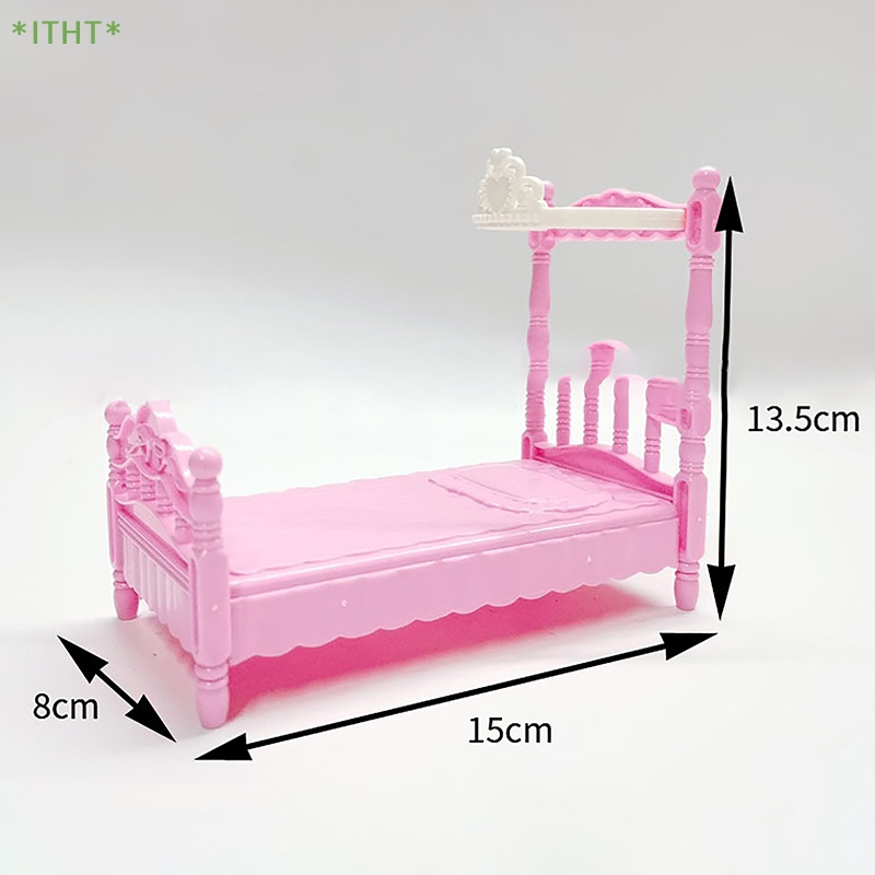 1 Giường Ngủ Mini Kích Thước 15 * 8 * 13.5CM Trang Trí Nhà Búp Bê