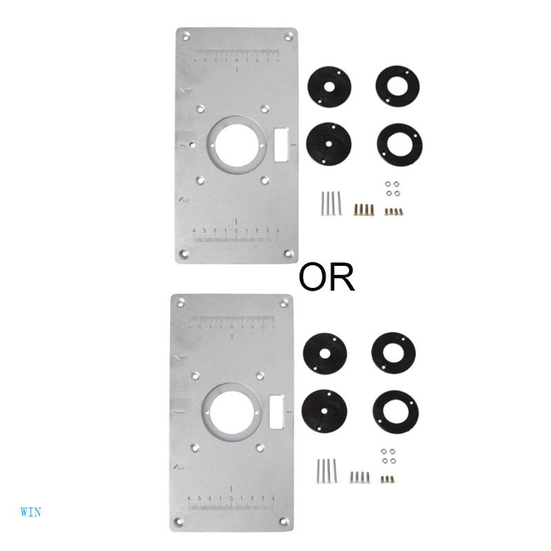 Tấm Chèn Bộ Định Tuyến Bằng Nhôm Kèm 4 Vòng Vít Chuyên Dụng Làm Mộc