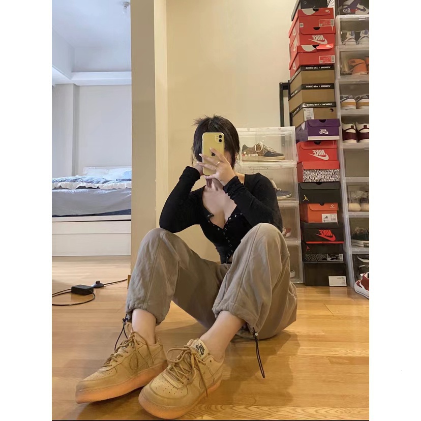 Giày Thể Thao Air Force One 1 High Flax AF1 CJ9178-200