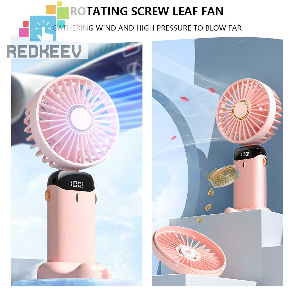 Quạt Điện Mini 5000mAh 5 Tốc Độ Tiện Dụng Cho Gia Đình / Văn Phòng