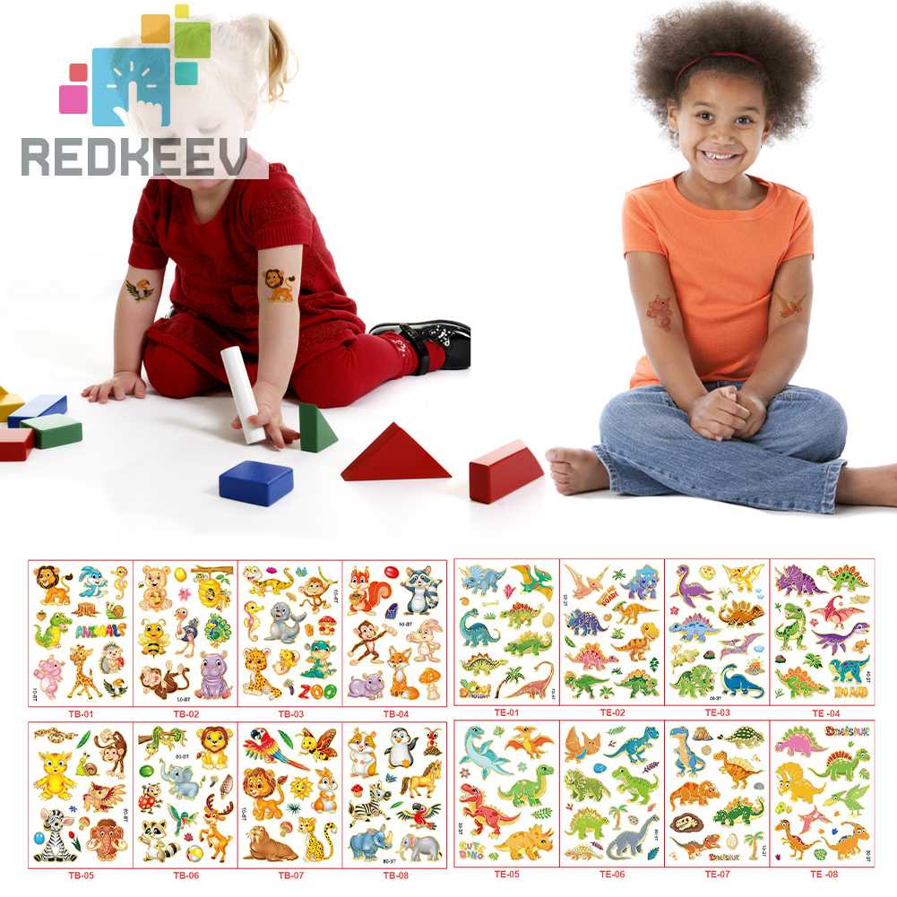 Set 16 Hình Xăm Dán 3D Chống Nước Độc Đáo
