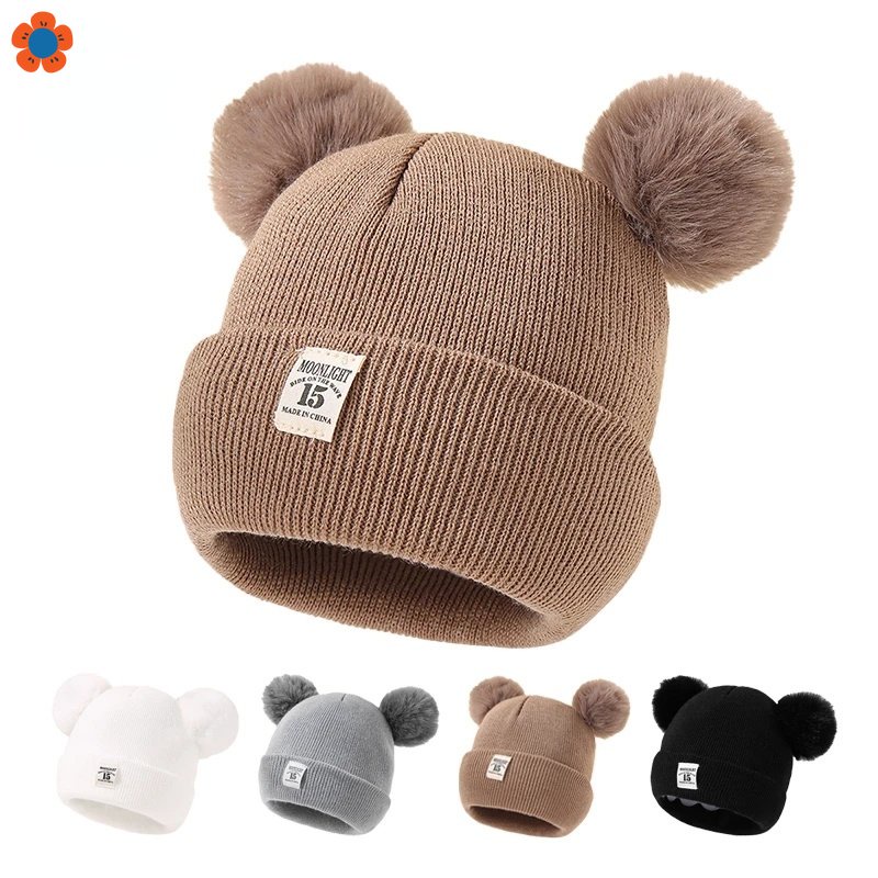 Mũ beanie Trùm Đầu Màu Sắc Xinh Xắn Cho Bé