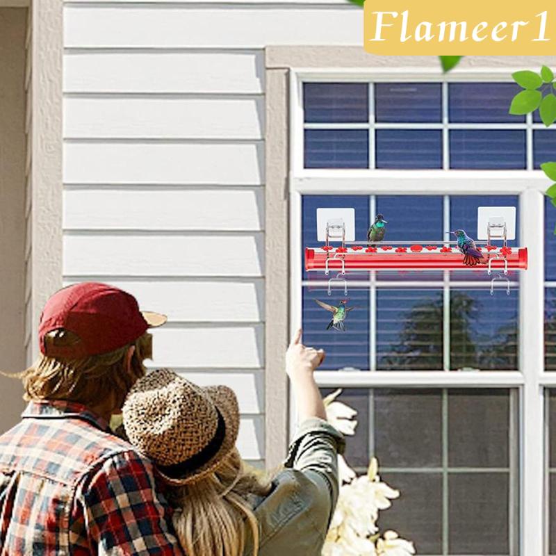 1 Dụng Cụ Cho Chim Ăn Gắn Cửa Sổ Trong Suốt Tiện Dụng
