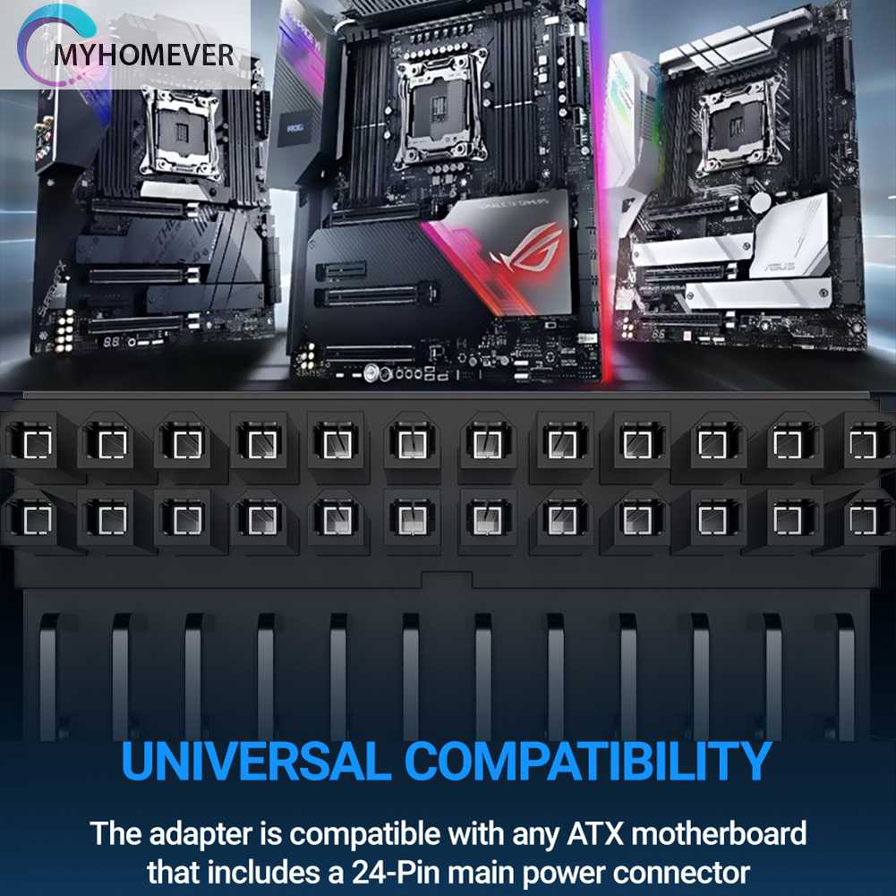 Adapter ATX 24Pin RGB Xoay 90 Độ 18 Chế Độ Đèn Có Thể Điều Chỉnh Cho Máy Tính Để Bàn