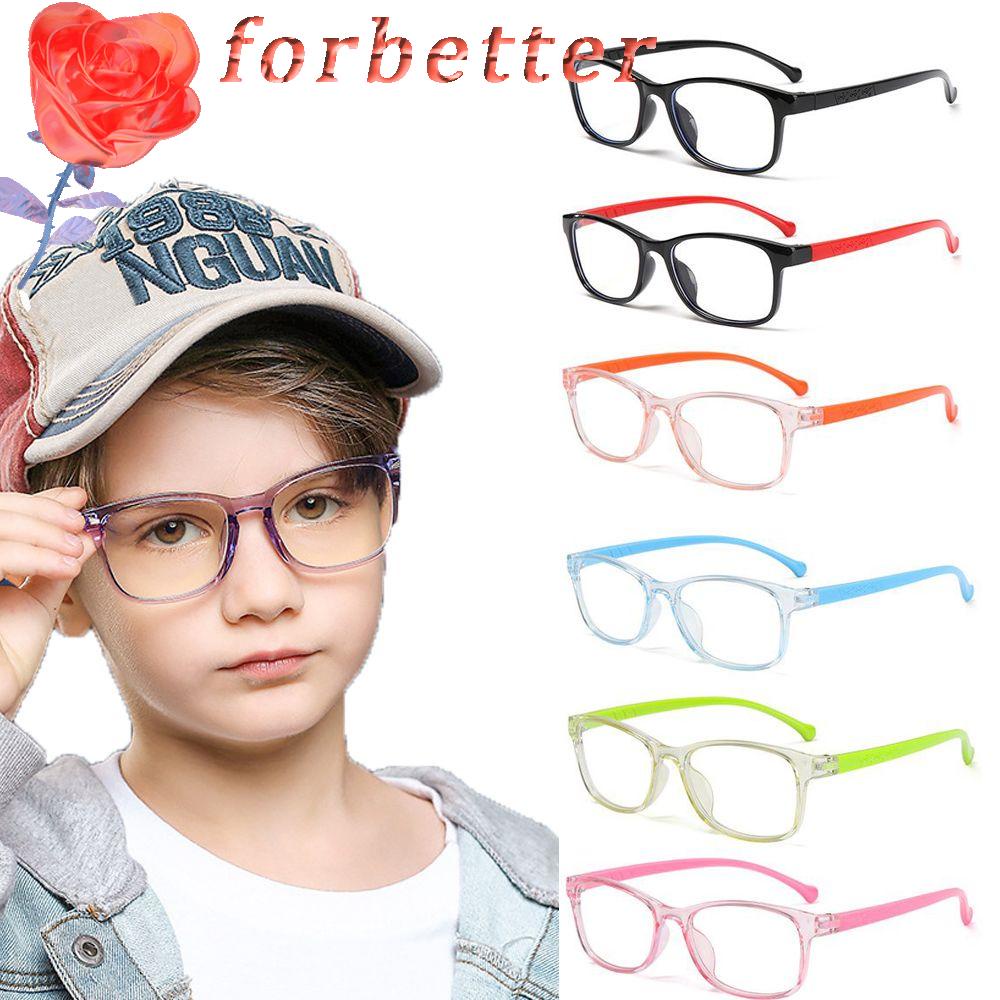 Mắt Kính Hình Chữ Nhật Trong Suốt Phản Quang Dành Cho Bé Trai Gái