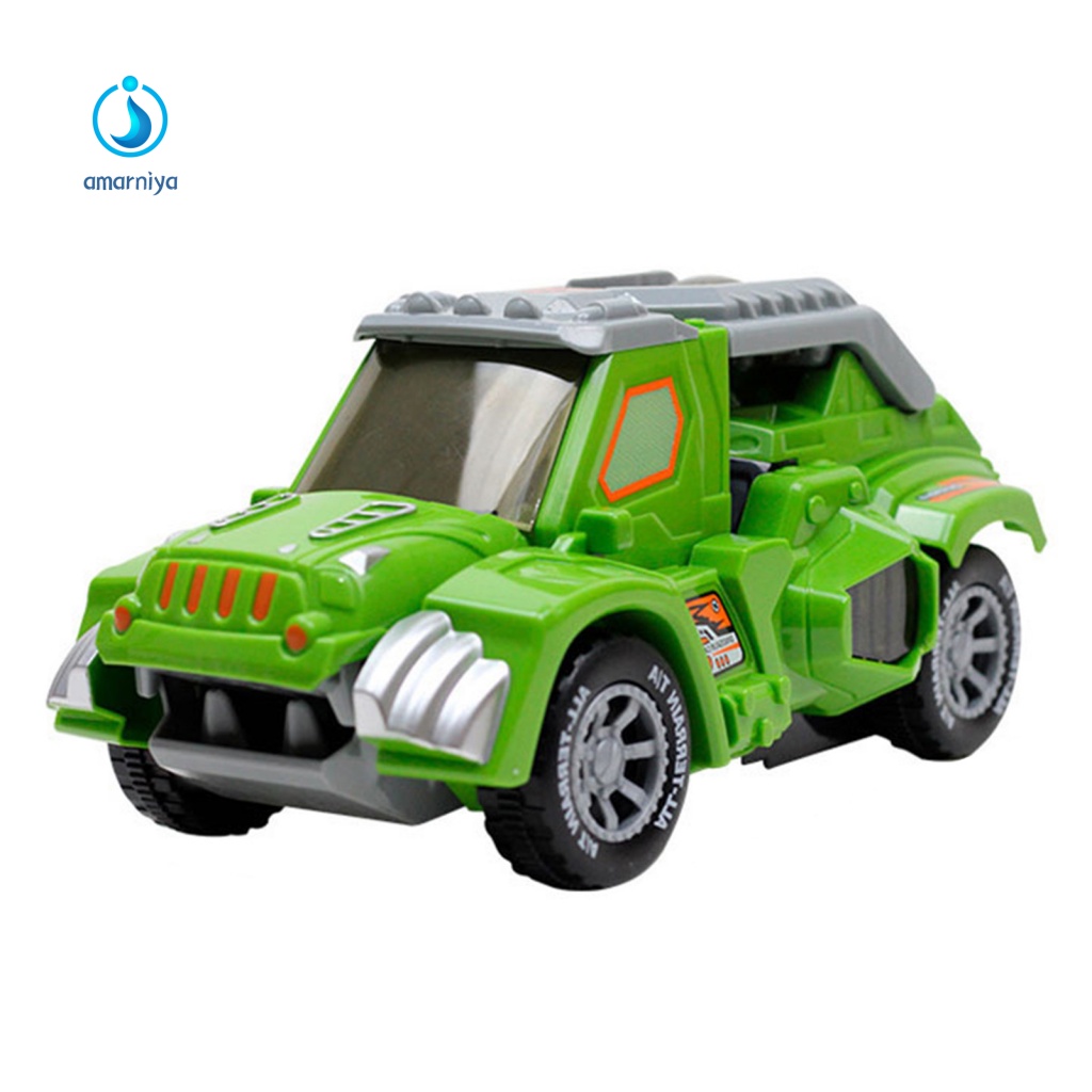 Đồ Chơi Xe Hơi Biến Hình Khủng Long Chống Mài Mòn Có Đèn LED Cho Bé