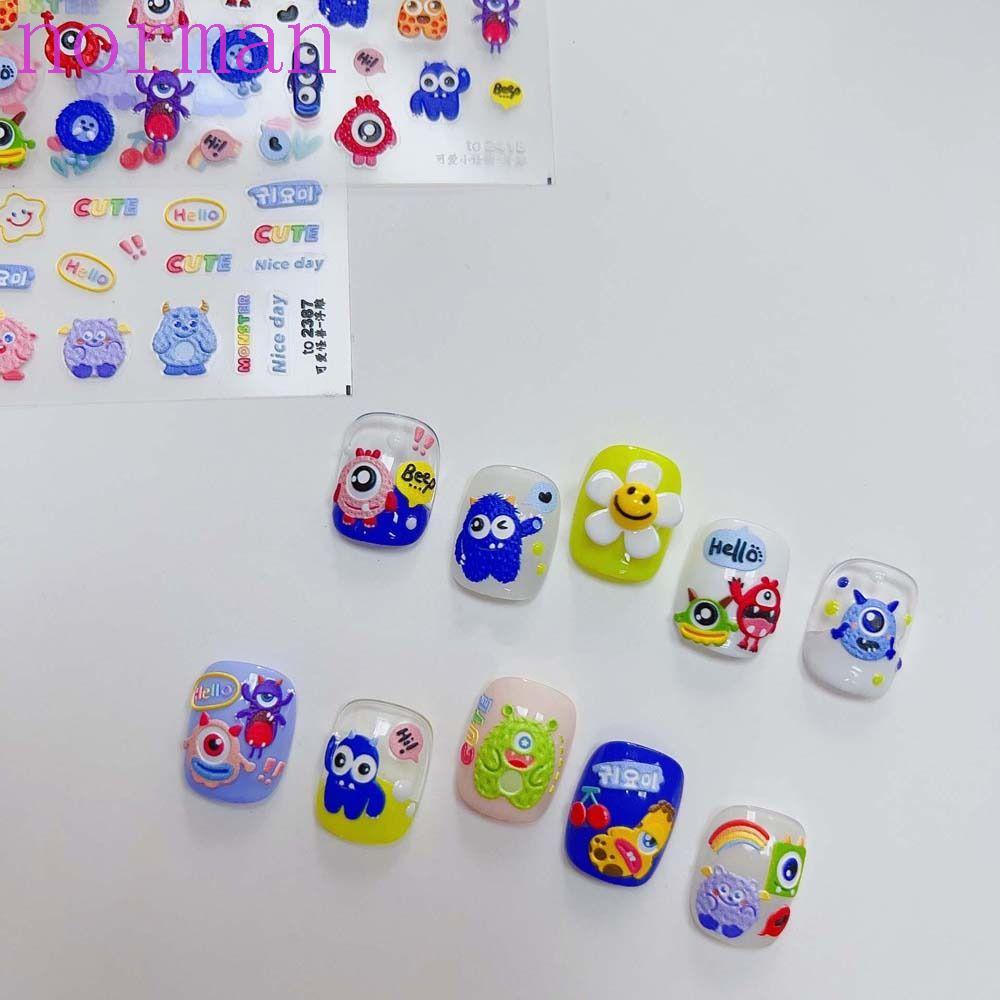 Miếng Dán Trang Trí Móng Tay Họa Tiết Hoạt Hình Dễ Thương