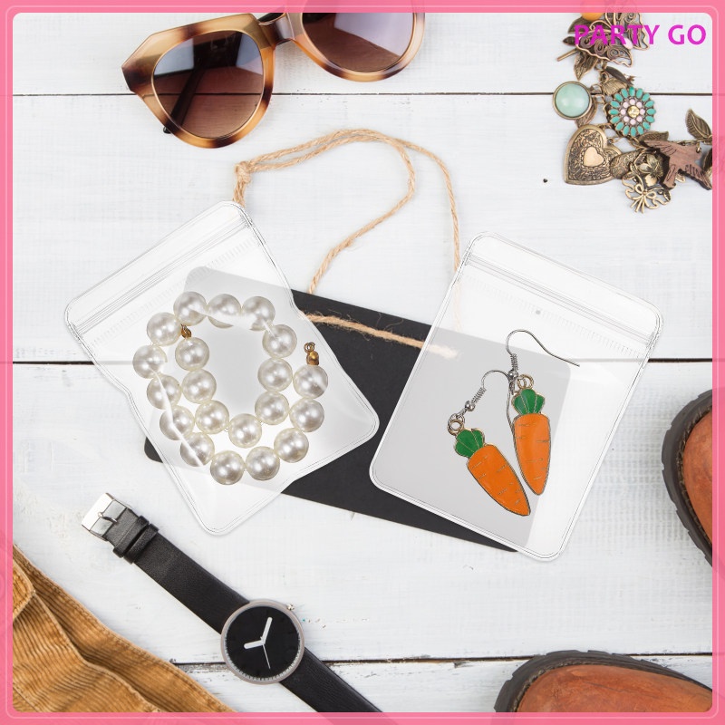 Set 100 Túi Nhựa Pvc Trong Suốt Đựng Trang Sức Tiện Lợi Khi Đi Du Lịch