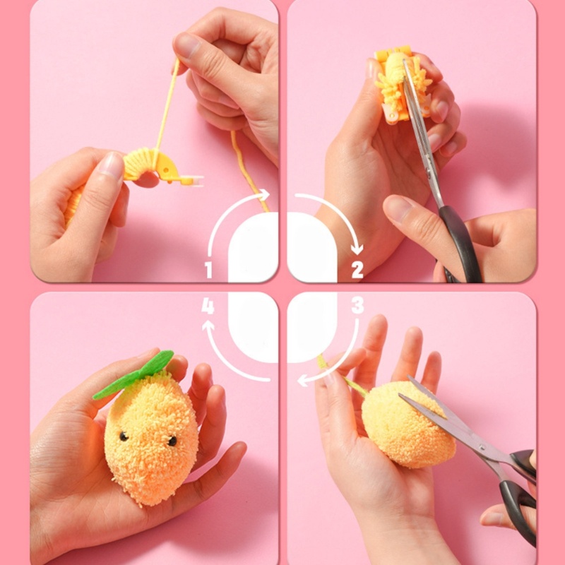 Bộ Kim Thêu Bông Pompom Cho Người Mới Bắt Đầu