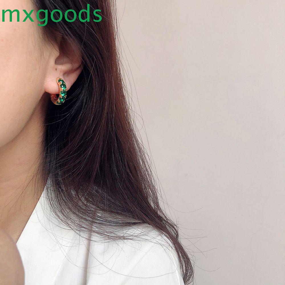 Khuyên Tai Tròn Phong Cách Retro Thời Trang Dự Tiệc|Khuyên Tai Cài Khóa Phong Cách Song Ji Ah Cùng Phong Cách Hàn Quốc