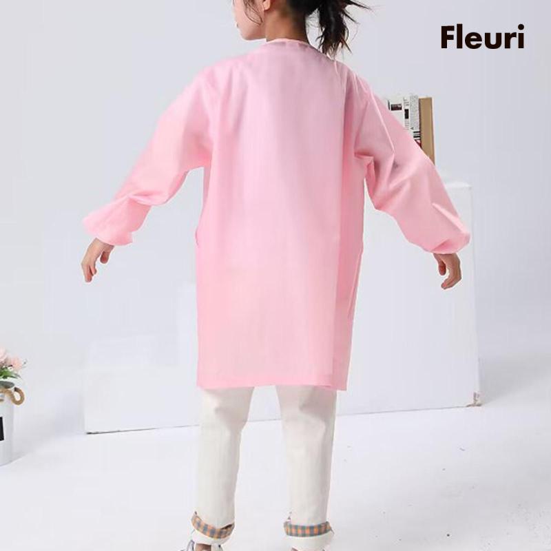 Áo Khoác Màu Trơn Chống Nước Dùng Vẽ Tranh Cho Trẻ Em