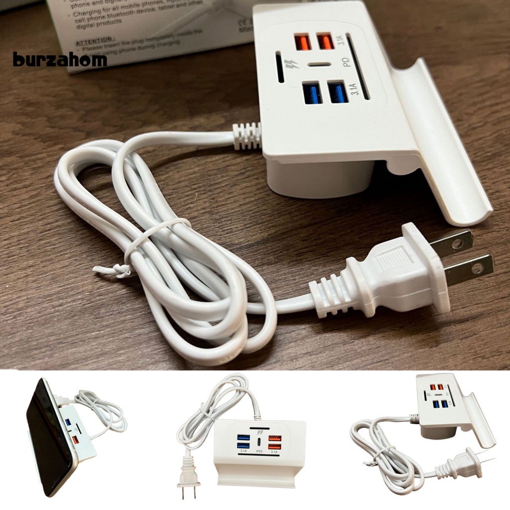 Cổng Sạc Bur 3.1A Kèm Giá Đỡ Điện Thoại Android