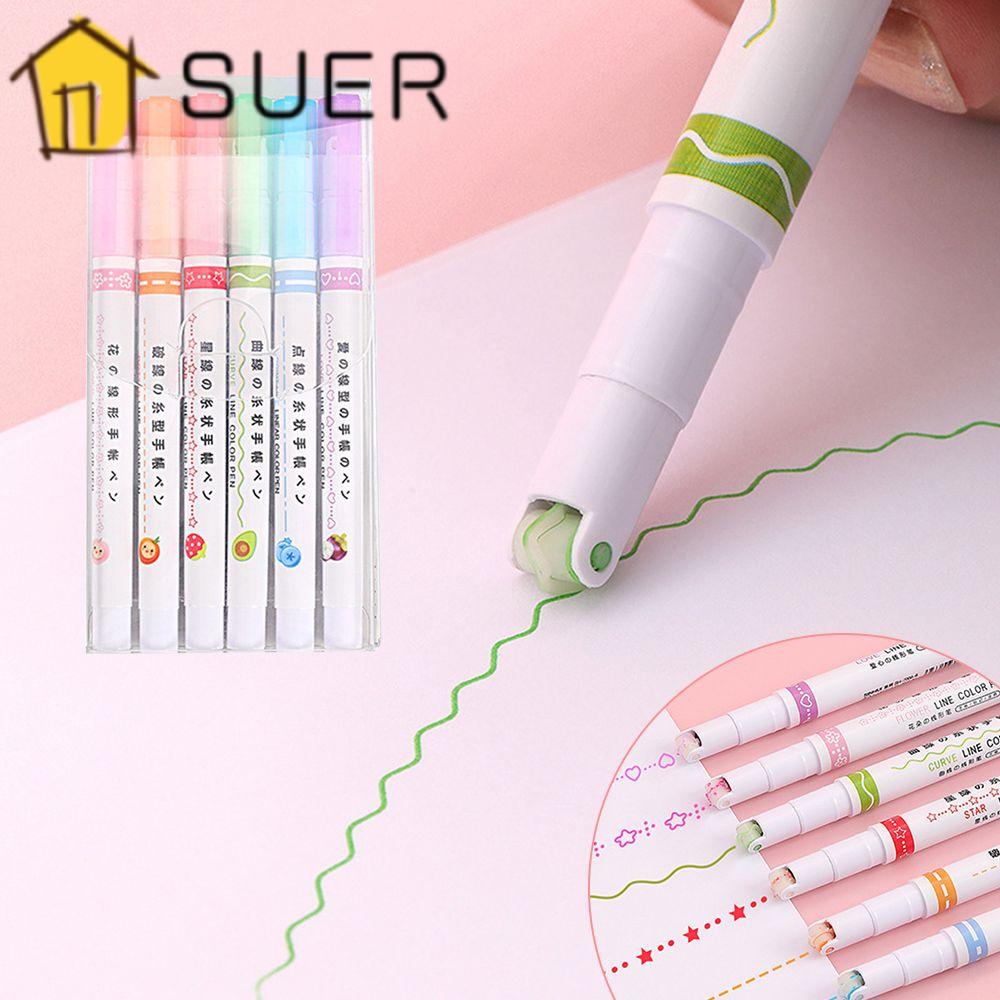 Suenin Bộ 6 Bút Bắt Sáng Cong Nhiều Hình Dạng Nghệ Thuật Giáng Sinh