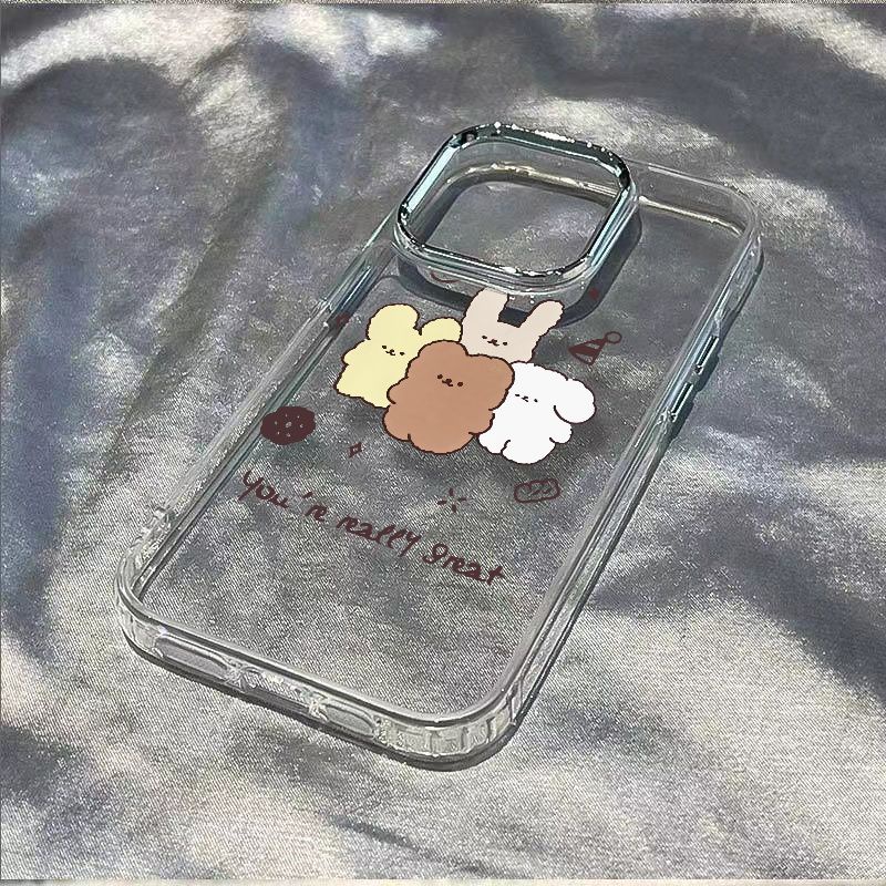 ✅Ốp Điện Thoại Mềm Chống Sốc In Hình Gấu Thỏ Cho Iphone 11Plus 137 128 14pro CVPX