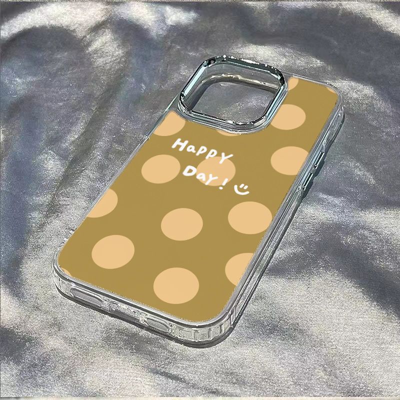 ✅Ốp Điện Thoại Mềm Chống Sốc Họa Tiết Chấm Bi / Mặt Cười Cho Iphone 11maxiPhone1213plus 78In 14pro QXMR