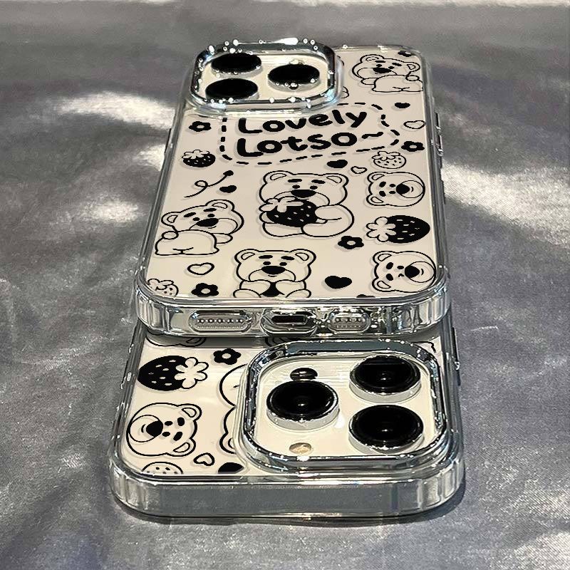 ✅Ốp Điện Thoại Mềm Chống Sốc In Hình Gấu Cho Iphone 14Pro Xs 13 7 12 plus8 11max XR0E