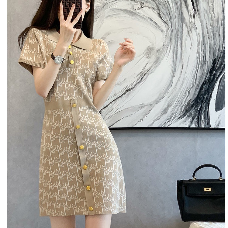 Đầm Dệt Kim Dáng Ôm In Họa Tiết Thời Trang Mùa Hè 2023 Phong Cách Pháp Cổ Điển Sang Trọng Dành Cho Nữ