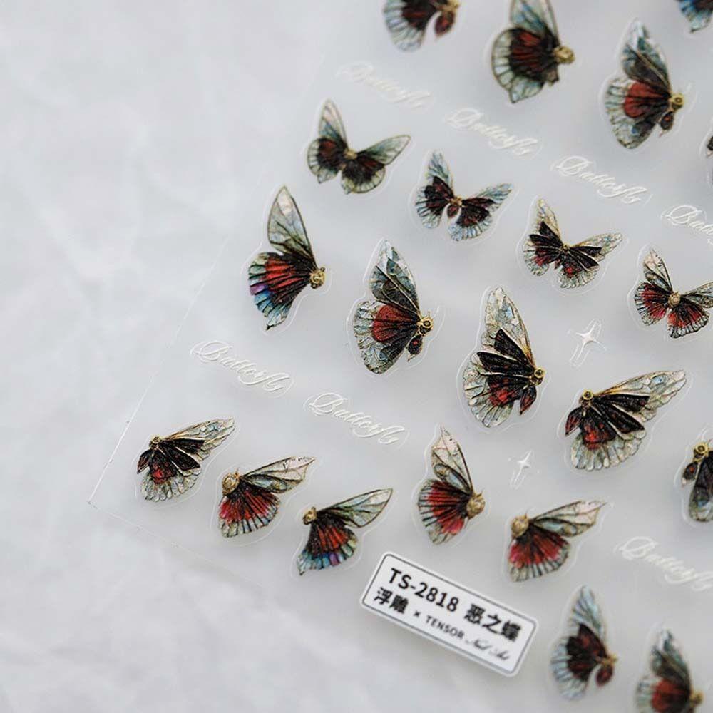 Miếng Dán Trang Trí Móng Tay Tự Dính Họa Tiết Hoa Lá Hy Lạp Xinh Xắn