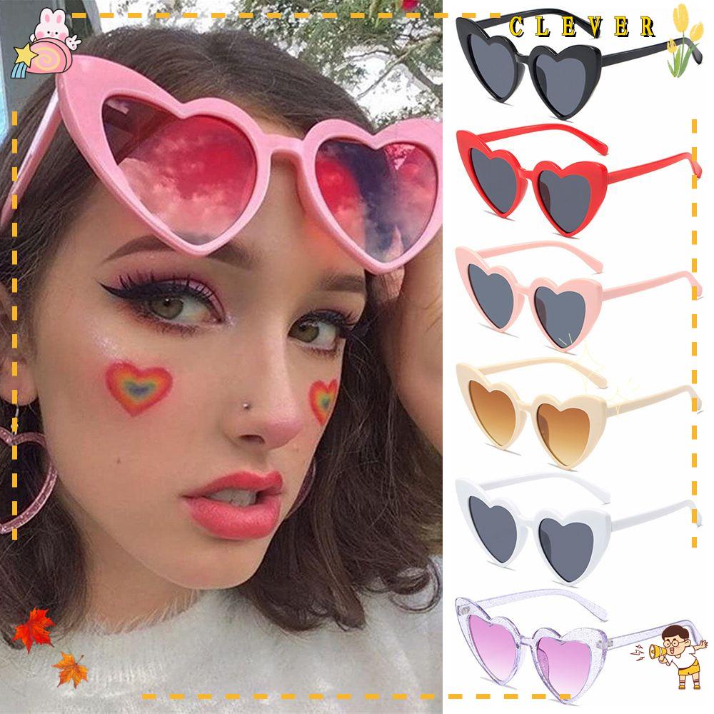 Kính Mát Gọng Trái Tim Phong Cách Retro Thời Trang Cho Nữ