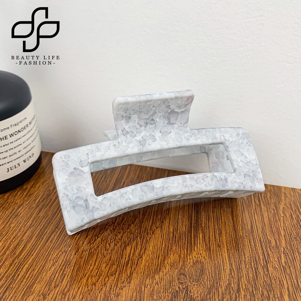 Kẹp Tóc Hình Răng Cưa Rỗng In Họa Tiết Mực Chống Gãy Răng Phong Cách Vintage Thanh Lịch Cho Nữ